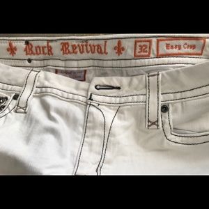 Rock Revival White Capri Jeans